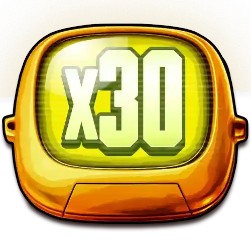 Yellow screen with x30 multiplier graphic.